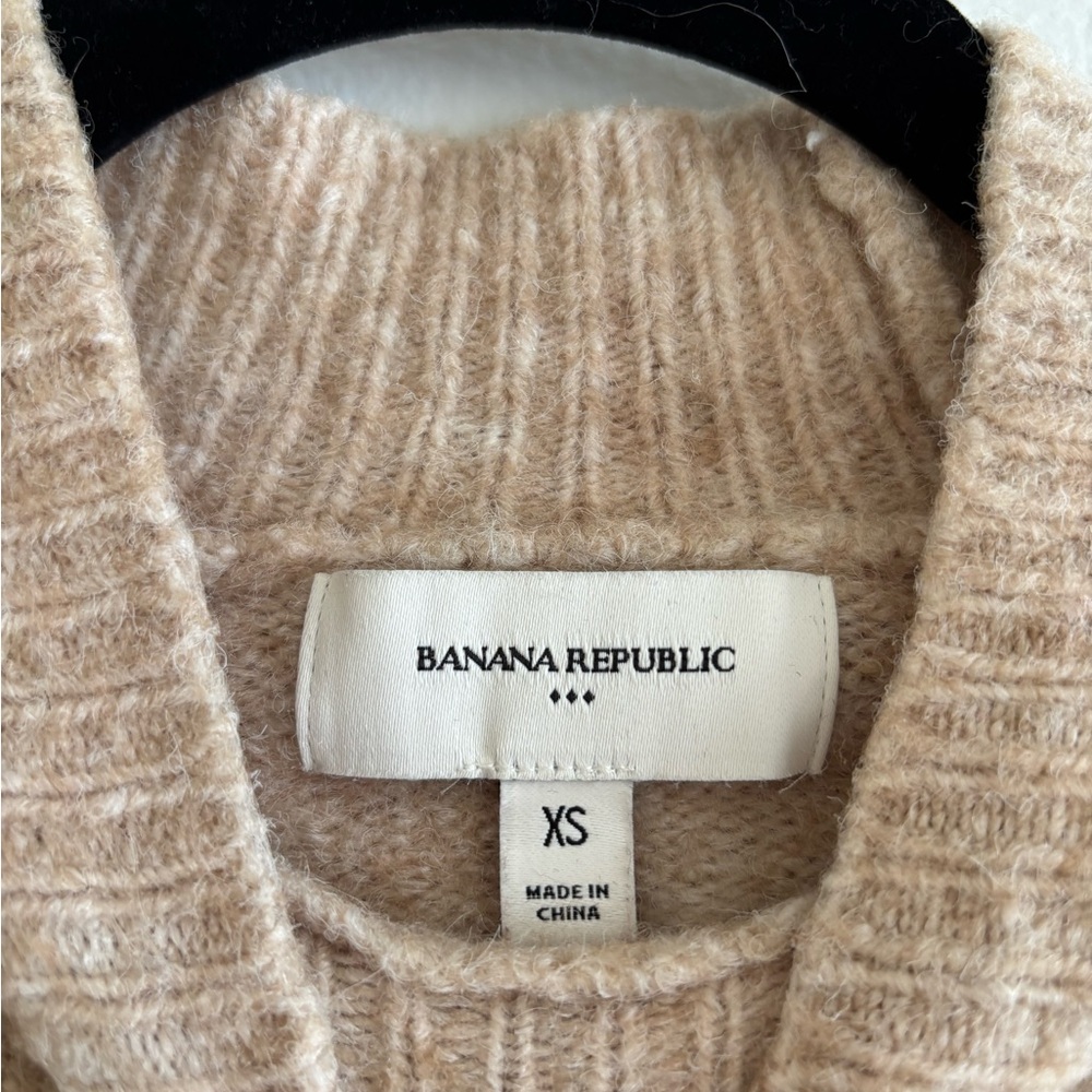 Banana Republic Camel Turtleneck Wool-Blend Sweater - Picture 3 of 4